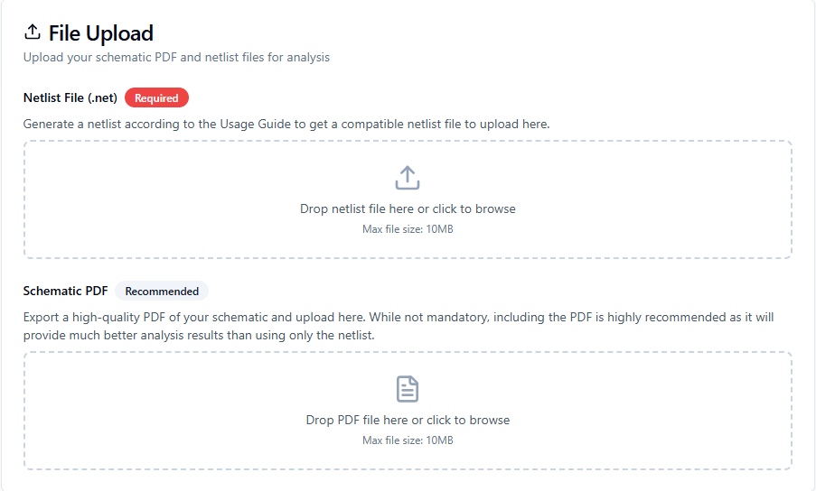 BV Circuits File Upload Interface