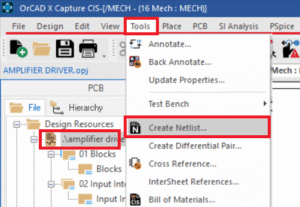 Create Orcad netlist