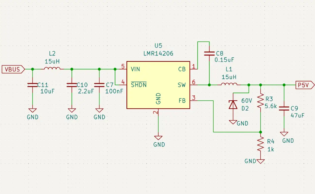 Undamped Input Pi Filter on DC/DC Converter