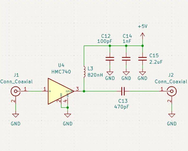 Missing AC Coupling for RF Amplifier