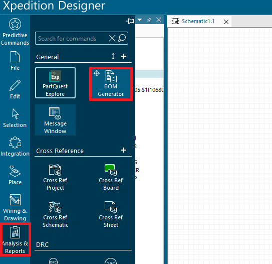 Xpedition Analysis and Report BOM export